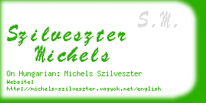 szilveszter michels business card